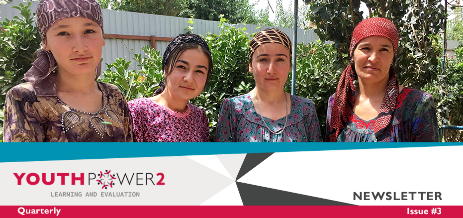 Newsletter header for Issue #3 featuring a photo of four young women