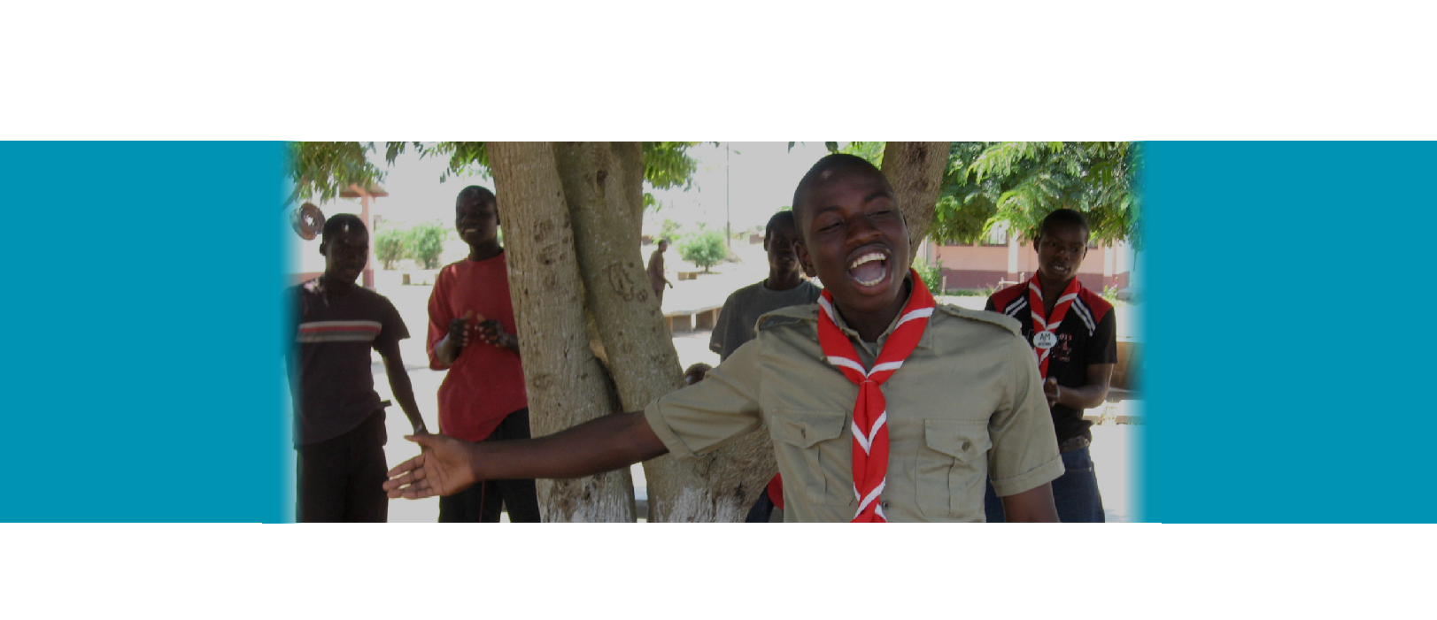 A Mozambican scout sings during a presentation for visitors. © 2007 David Davies-Deis, Courtesy of Photoshare