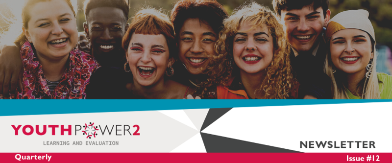 Newsletter header for Issue #12 featuring 7 smiling youth