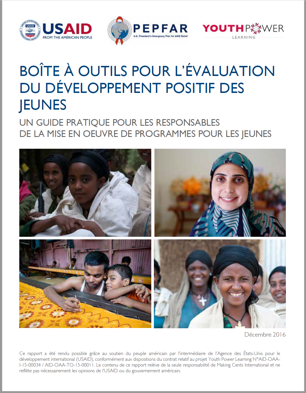 Boîte à Outils L’évaluation du Développement Positif des Jeunes